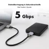 Kábel Logilink CU0290 USB 3.0, A/M na Micro-USB/M, 5 Gbps, nylon, kov, čierna/strieborná, 1 m