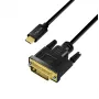 Kábel Logilink UA0474 USB 3.2 Gen1 Type-C, C/M na DVI-D/M, 1080p/60 Hz, čierny, 3 m