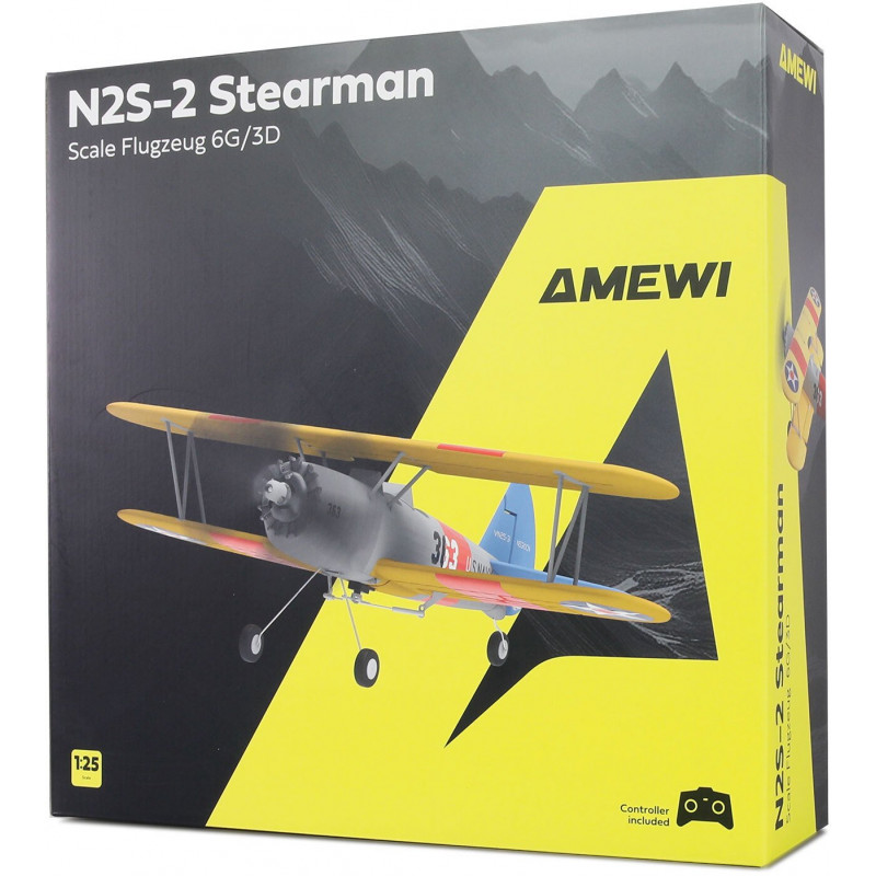 Amewi AMXFlight N2S-2 Stearman 360 mm 6G/3D 6-kanálový RTF, 14+ (24148)