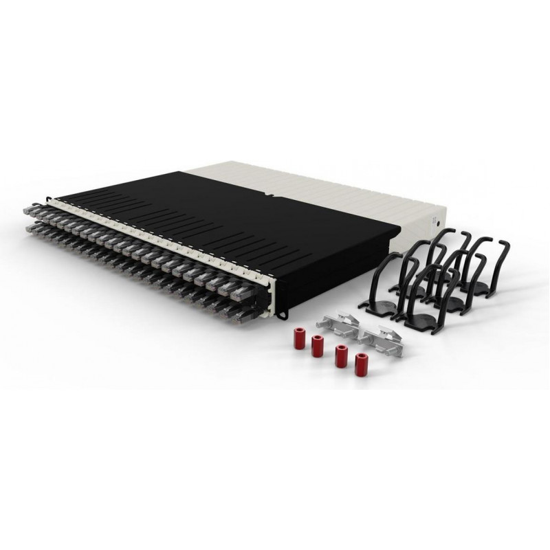 Patchbox .one 8RU UTP patch panel, čierny (PONEX8UTPBK)