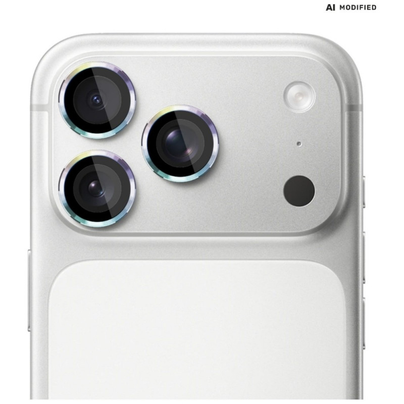 3MK Lens Protection Pro ochrana objektívu fotoaparátu pre Apple iPhone 18 Pro / 18 Pro Max, tvrdené sklo, dúhová