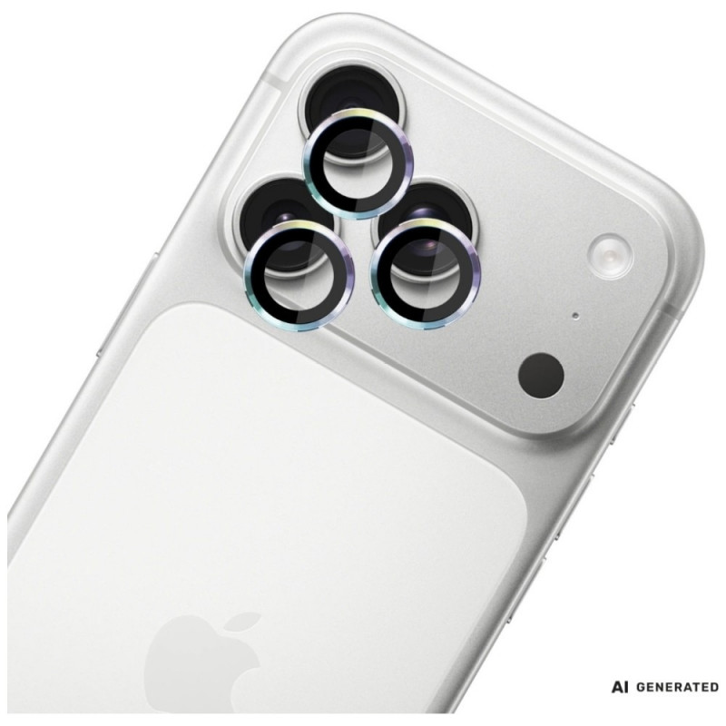 3MK Lens Protection Pro ochrana objektívu fotoaparátu pre Apple iPhone 18 Pro / 18 Pro Max, tvrdené sklo, dúhová