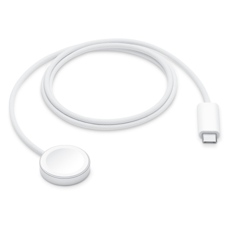 Apple Magnetická rýchlonabíjačka na hodinky s káblom USB-C (1 m), biela, ML434ZM/A