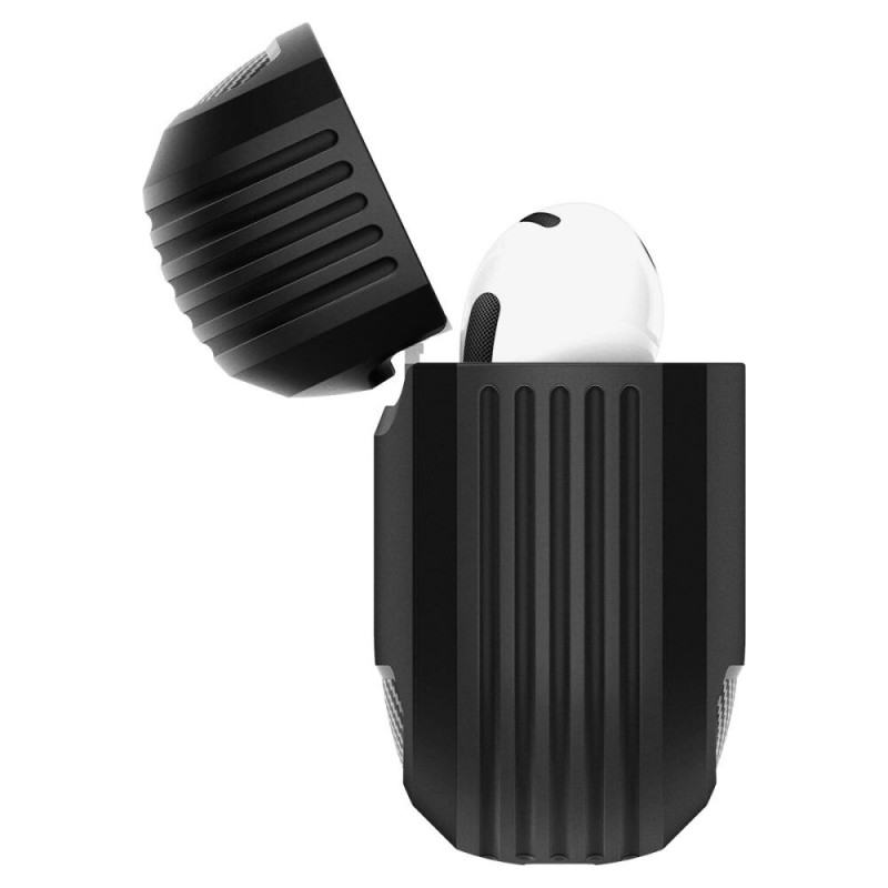 Spigen odolné puzdro Rugged Armor pre Apple AirPods 4, matná čierna