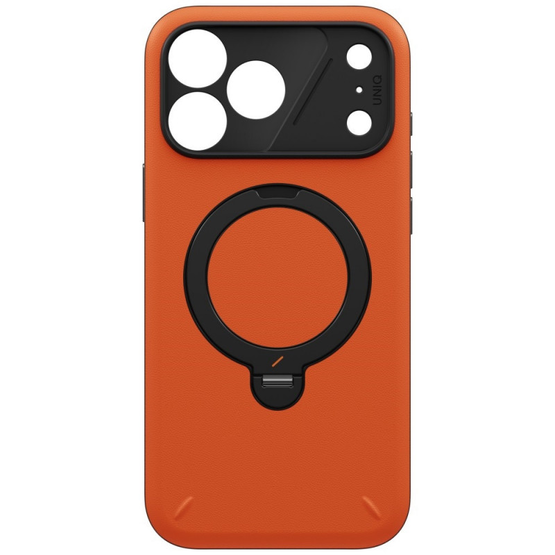 UNIQ Elix puzdro pre Apple iPhone 18 Pro Max / 17 Pro Max, 360 Rotating Kickstand, oranžové