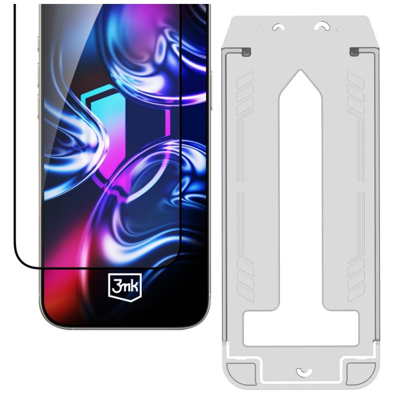 3MK HardGlass Max tvrdené sklo s aplikátorom pre Samsung Galaxy S26 Ultra, čierne