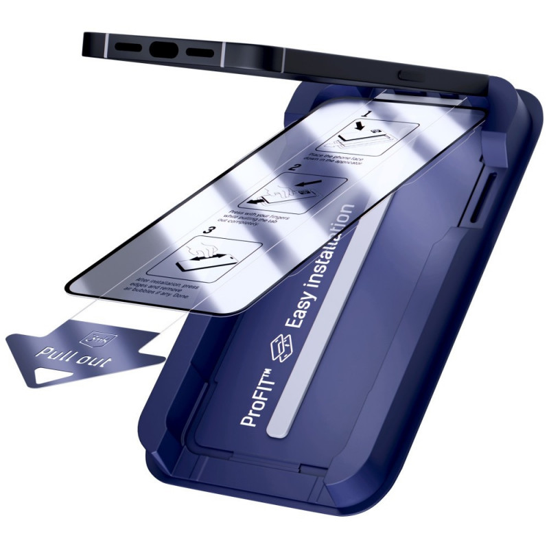 3MK HardGlass Max tvrdené sklo s aplikátorom pre Apple iPhone 13 / 13 Pro / 14 / 16e / 17e, čierne