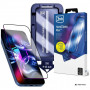 3MK HardGlass Max tvrdené sklo s aplikátorom pre Apple iPhone 15 / 16, čierne