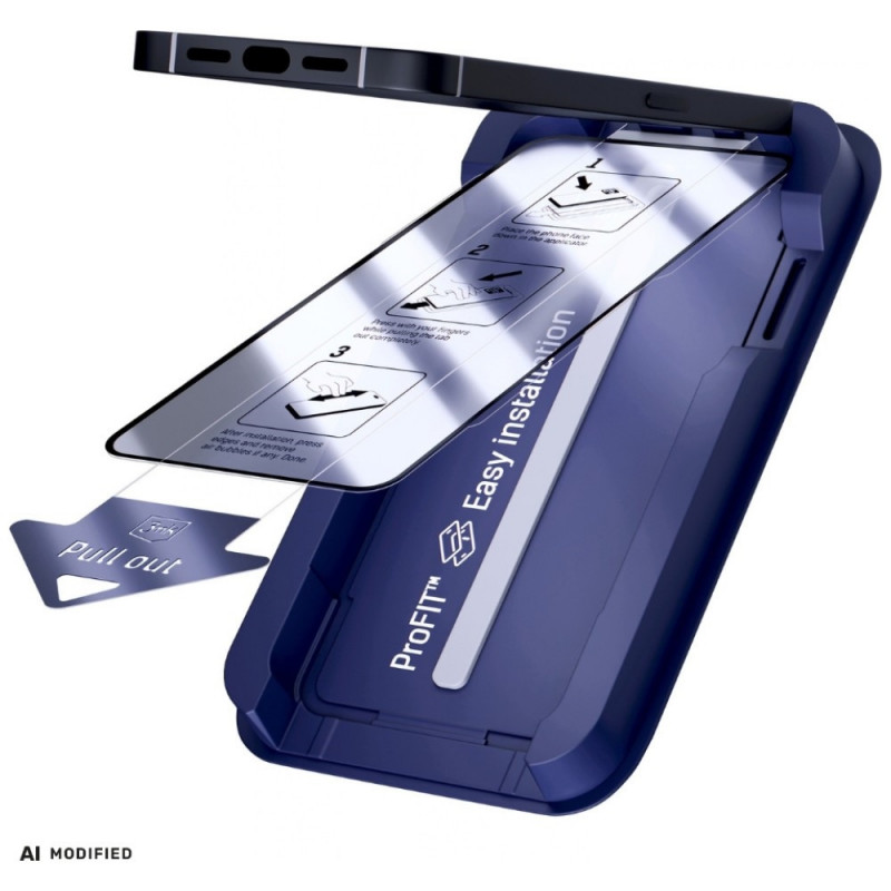 3MK HardGlass Max tvrdené sklo s aplikátorom pre Apple iPhone 15 / 16, čierne
