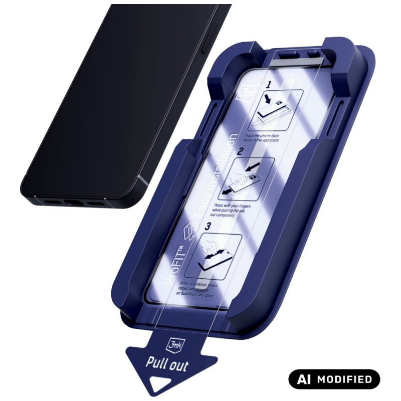 3MK HardGlass Max tvrdené sklo pre Apple iPhone 15 Pro, čierne