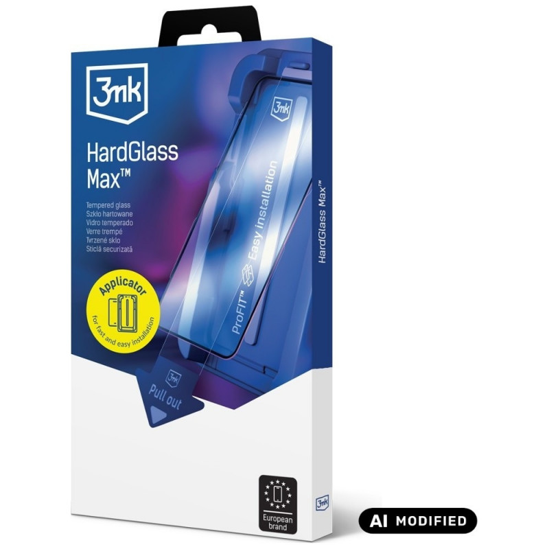3MK HardGlass Max tvrdené sklo pre Apple iPhone 15 Pro, čierne