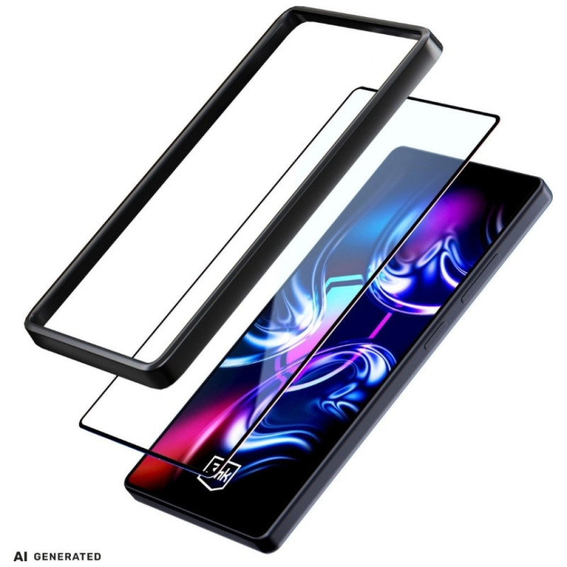 3MK HardGlass Max tvrdené sklo s montážnym rámikom pre Samsung Galaxy A35 / A55 5G