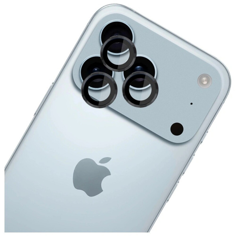 3MK Lens Protection Pro sklo na ochranu objektívu fotoaparátu pre Apple iPhone 17 Pro / 17 Pro Max, čierna