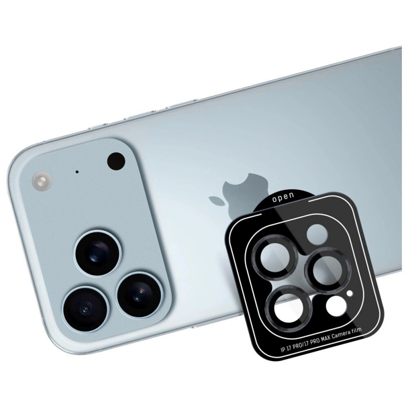3MK Lens Protection Pro sklo na ochranu objektívu fotoaparátu pre Apple iPhone 17 Pro / 17 Pro Max, čierna