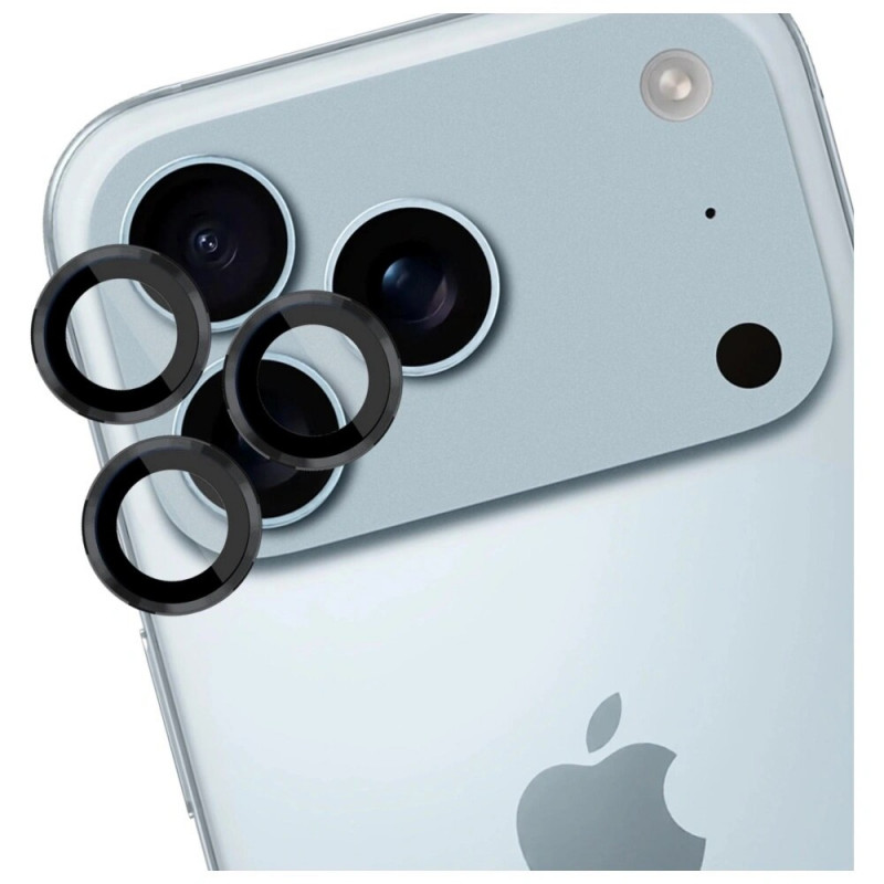 3MK Lens Protection Pro sklo na ochranu objektívu fotoaparátu pre Apple iPhone 17 Pro / 17 Pro Max, čierna
