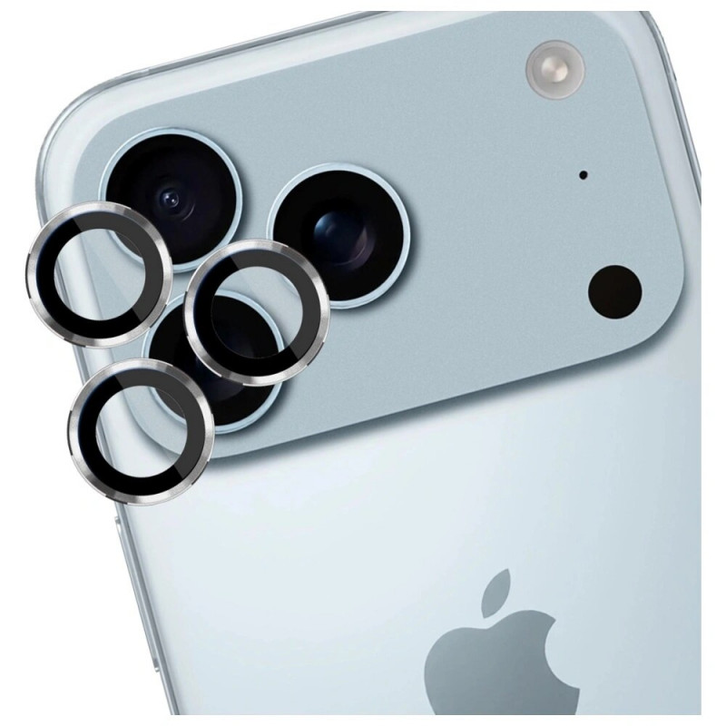 3MK Lens Protection Pro sklo na objektív fotoaparátu pre Apple iPhone 17 Pro / 17 Pro Max, strieborné