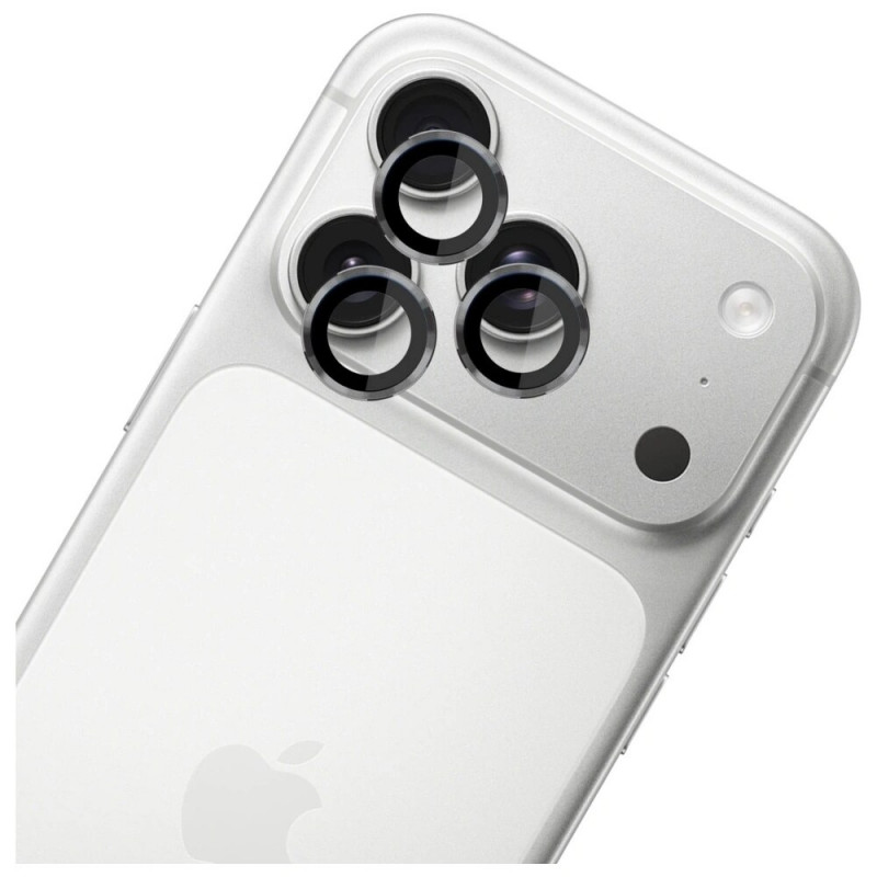 3MK Lens Protection Pro tvrdené sklo na objektív fotoaparátu pre Apple iPhone 17 Pro / 17 Pro Max, sivé