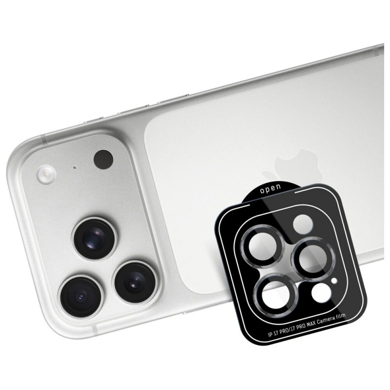 3MK Lens Protection Pro tvrdené sklo na objektív fotoaparátu pre Apple iPhone 17 Pro / 17 Pro Max, sivé