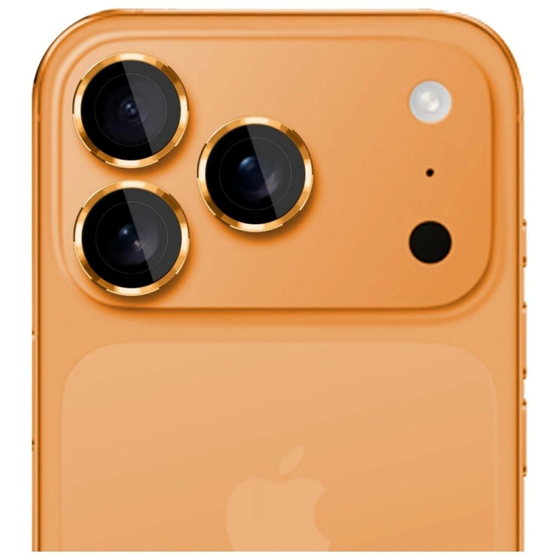 3MK Lens Protection Pro tvrdené sklo na objektív fotoaparátu pre Apple iPhone 17 Pro / 17 Pro Max, oranžová