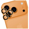 3MK Lens Protection Pro tvrdené sklo na objektív fotoaparátu pre Apple iPhone 17 Pro / 17 Pro Max, oranžová