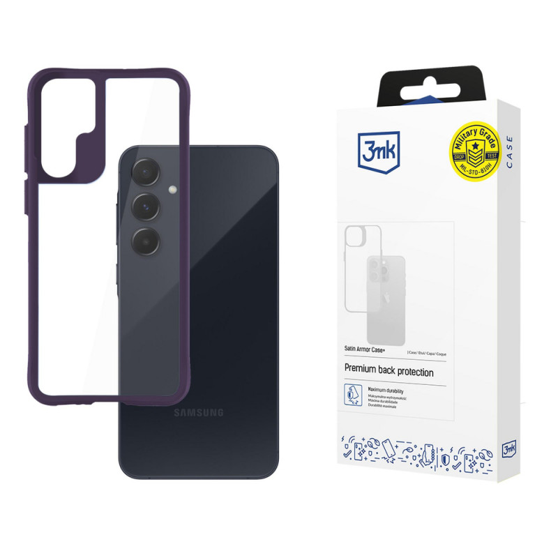 3MK Satin Armor Case+ Samsung Galaxy A55 5G, purpurové