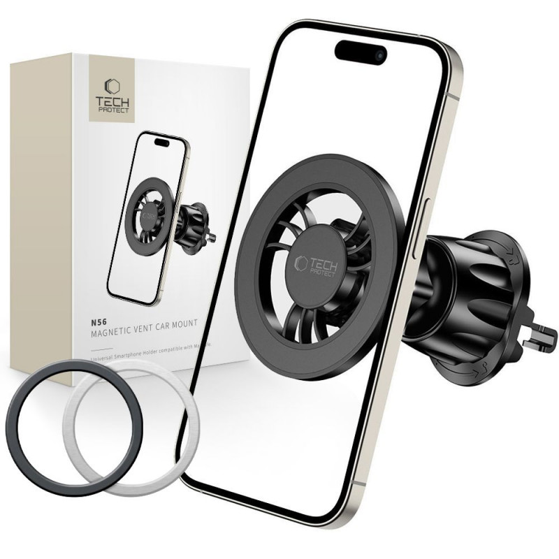 Tech-Protect N56 Magnetic MagSafe Vent Car Mount, čierny