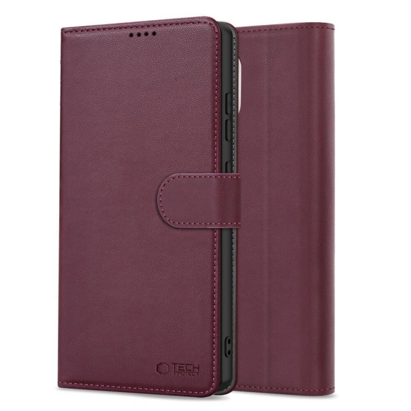 Tech-Protect Peňaženkové puzdro Xiaomi Redmi Note 15 Pro 5G THP5097, Burgundy