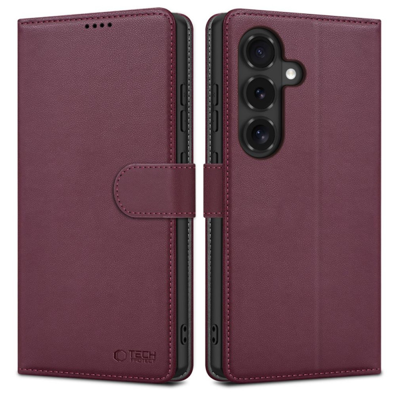 Tech-Protect peňaženkové puzdro Samsung Galaxy S26 FE bordové