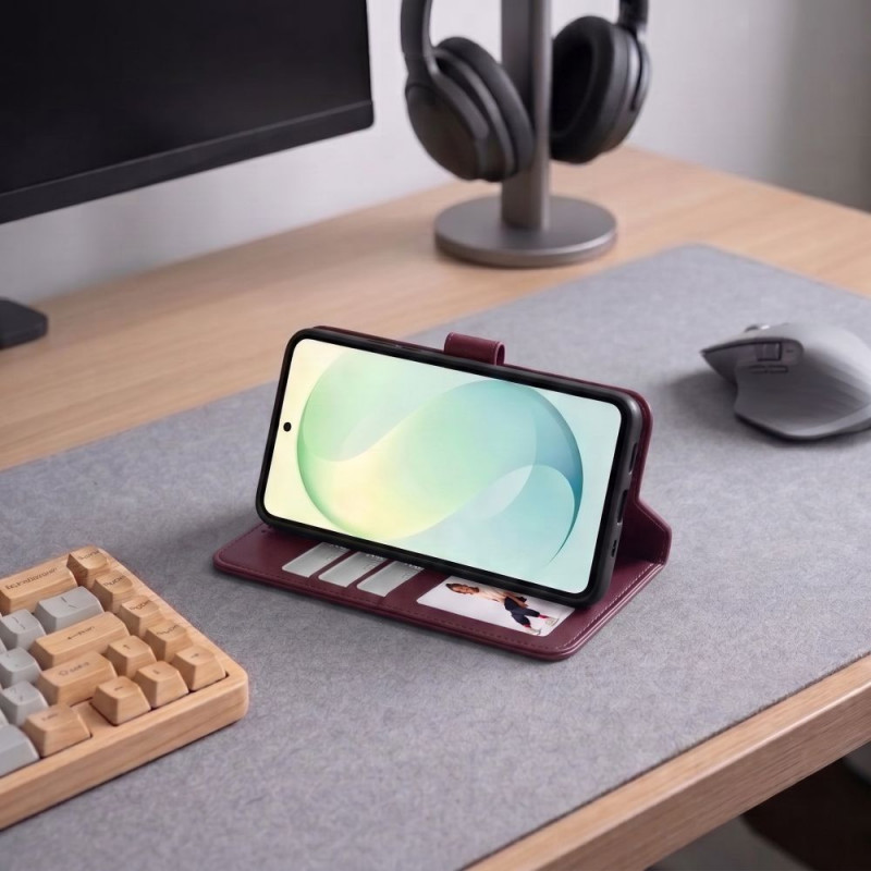 Tech-Protect peňaženkové puzdro Samsung Galaxy S26 FE bordové