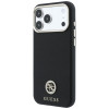 Guess GUE005537-0 Grained Round Strass Logo MagSafe puzdro pre Apple iPhone 18 Pro Max / 17 Pro Max, čierne