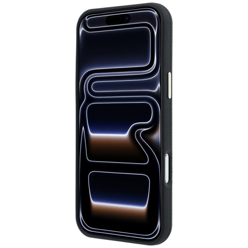 Guess GUE005537-0 Grained Round Strass Logo MagSafe puzdro pre Apple iPhone 18 Pro Max / 17 Pro Max, čierne