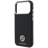 Guess GUE005537-0 Grained Round Strass Logo MagSafe puzdro pre Apple iPhone 18 Pro Max / 17 Pro Max, čierne
