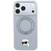 Puzdro Karl Lagerfeld with Ring Stand 360 Karl Head Pin MagSafe pre Apple iPhone 18 Pro Max / 17 Pro Max, sivé (KF003236)