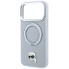 Puzdro Karl Lagerfeld with Ring Stand 360 Karl Head Pin MagSafe pre Apple iPhone 18 Pro Max / 17 Pro Max, sivé (KF003236)