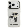 Puzdro Karl Lagerfeld IML NFT Glitter Karl&Choupette KF003400 na Apple iPhone 18 Pro Max / 17 Pro Max, priehľadné