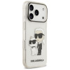 Puzdro Karl Lagerfeld IML NFT Glitter Karl&Choupette KF003400 na Apple iPhone 18 Pro Max / 17 Pro Max, priehľadné