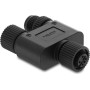 Delock 60855 M12 Y-rozbočovač kódovanie A 4-pinový, 1 x zásuvka na 1 x zásuvku a 1 x zástrčku