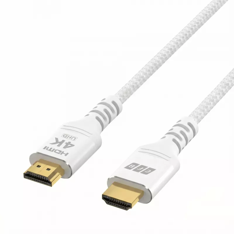 EFB Elektronik HDMI-20-00013 HDMI kábel High Speed s Ethernetom, 4K60Hz, 18 Gbit/s, 2 m, biely, kompatibilný s HDMI 2.0