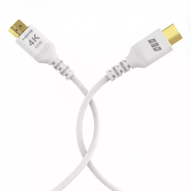 EFB Elektronik HDMI-20-00015 HDMI kábel High Speed s Ethernet, 4K60Hz, 18 Gbit/s, 5 m, biely, kompatibilný s HDMI 2.0