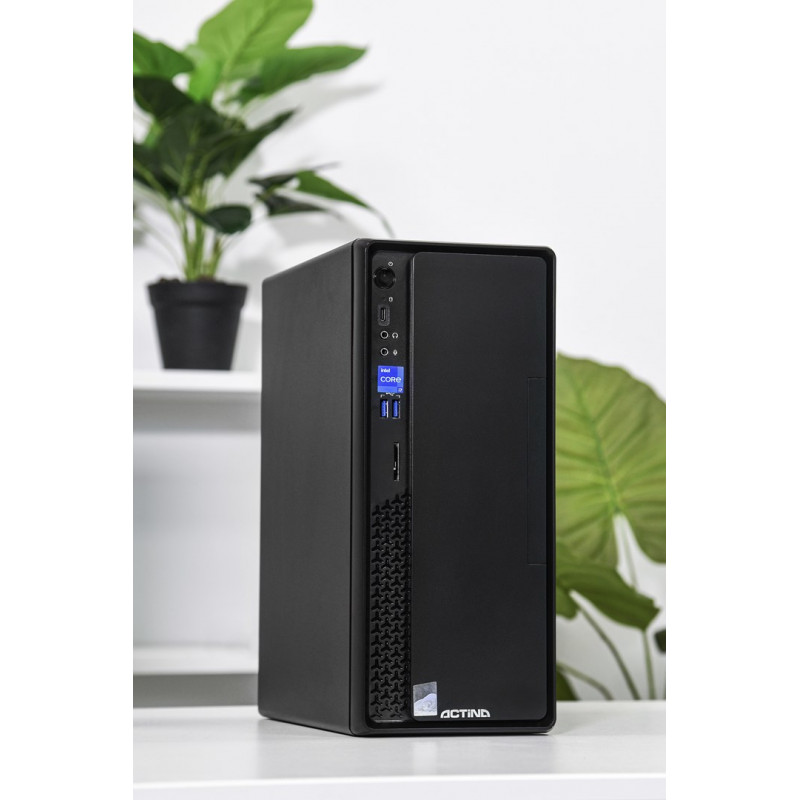 Actina Prime i3-12100 stolový počítač Mini Tower, Intel Core i3-12100, 8 GB DDR4 RAM, 512 GB SSD, Windows 11 Home, čierny