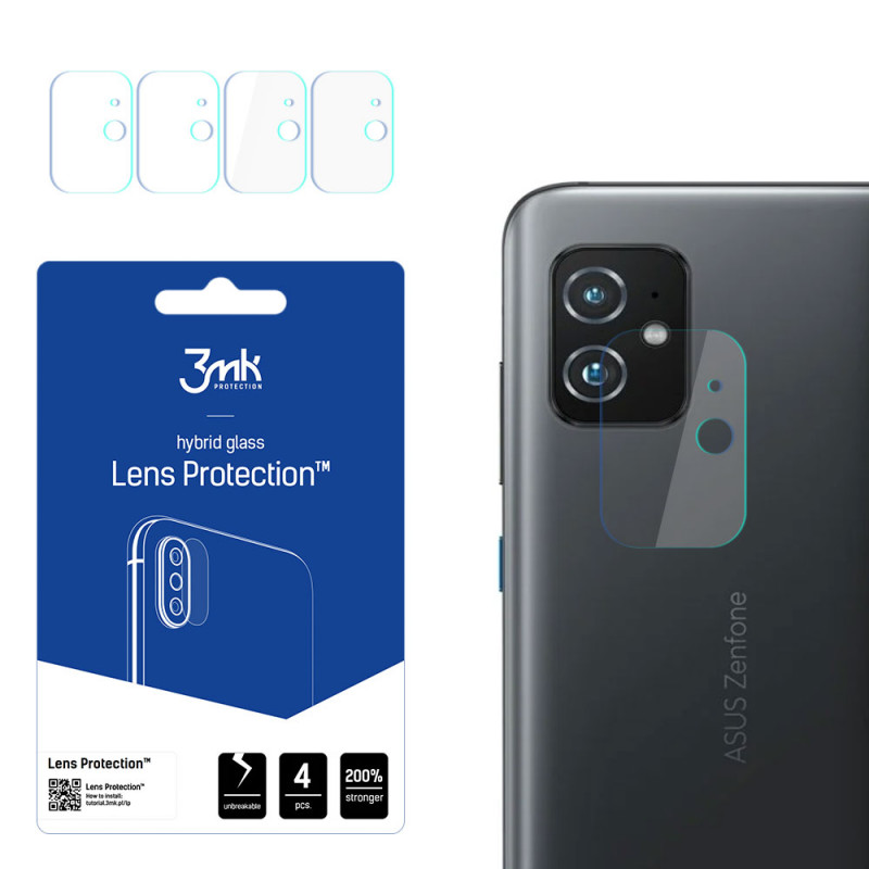 3MK Lens Protection Asus Zenfone 8 ochranné sklo na šošovku fotoaparátu (4 ks)