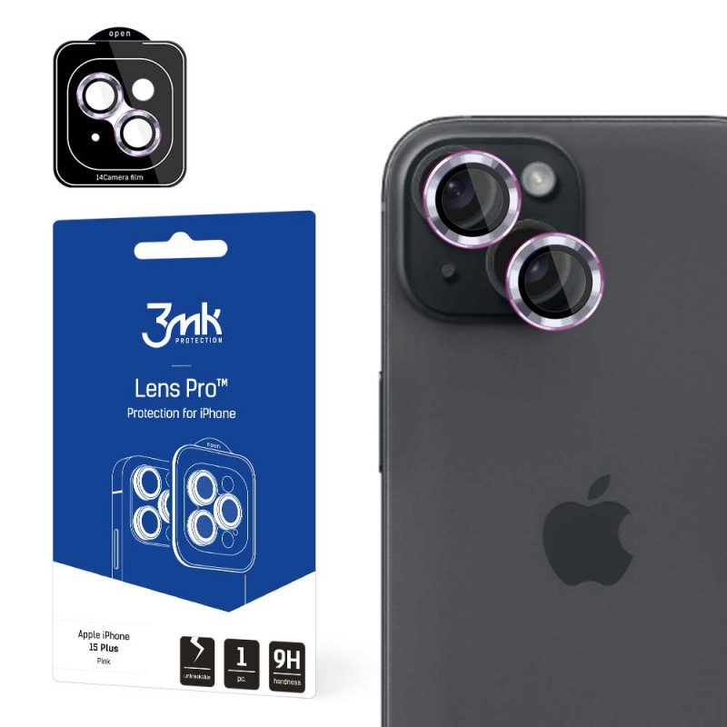 3MK Lens Protection Pro Apple iPhone 15 Plus, ružová