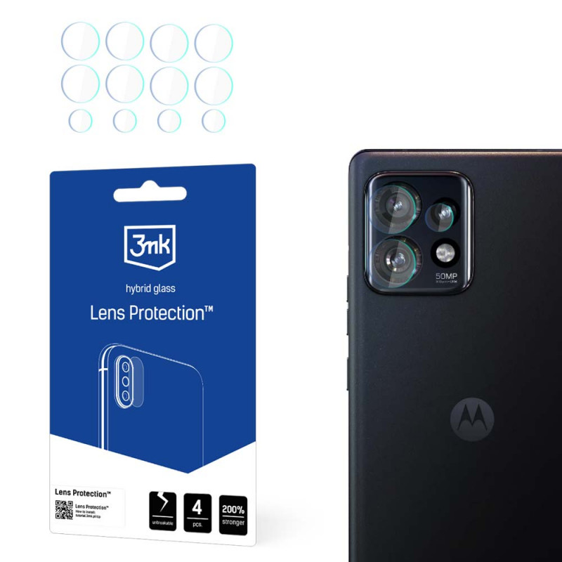3MK Lens Protection hybridné sklo na objektív fotoaparátu Motorola Edge 40 Pro 5G (4 ks)