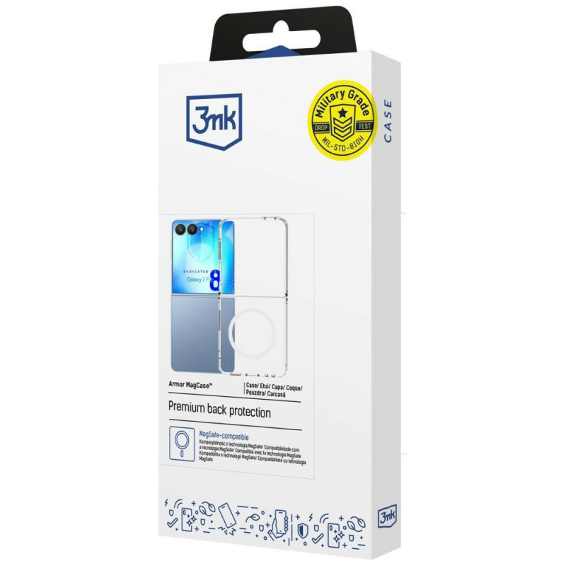 3MK Armor MagCase Samsung Galaxy Z Flip8, priehľadný kryt