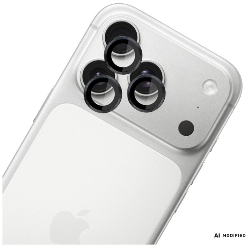 3MK Lens Protection Pro Apple iPhone 18 Pro / 18 Pro Max ochrana objektívu fotoaparátu, tvrdené sklo, čierna
