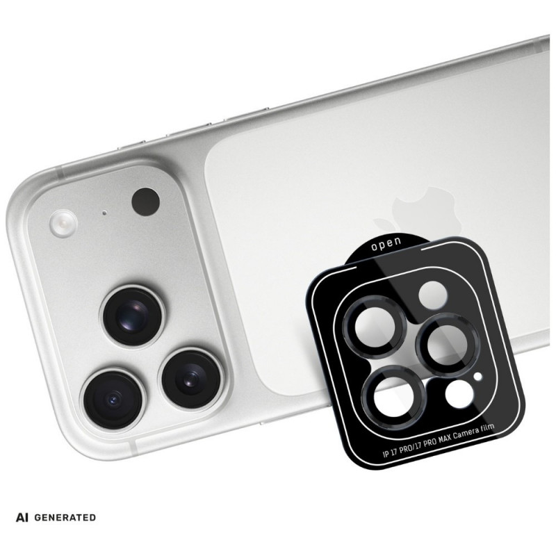 3MK Lens Protection Pro Apple iPhone 18 Pro / 18 Pro Max ochrana objektívu fotoaparátu, tvrdené sklo, čierna