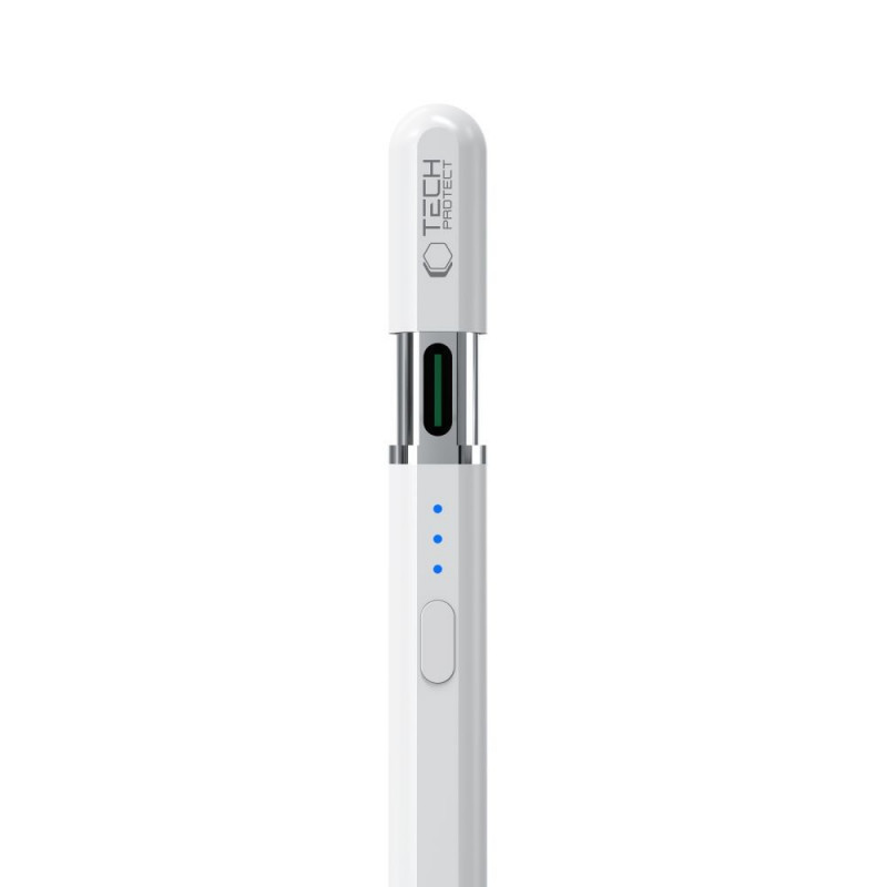 Dotykové pero Tech-Protect Digital Magnetic Stylus Pen 3 pre Apple iPad, biele