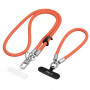 Tech-Protect C10S Rope Crossbody & Wrist sada remienkov na telefón, oranžová/titánová