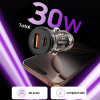 Tech-Protect CC01 2-portová nabíjačka do auta USB-A / USB-C, PD 30W / QC 3.0, čierna
