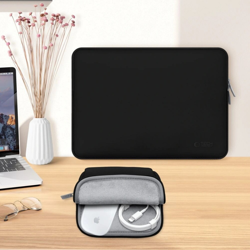 Tech-Protect NeoSlim THP3383 puzdro na notebook 13-14 palcov s taštičkou na príslušenstvo, čierne